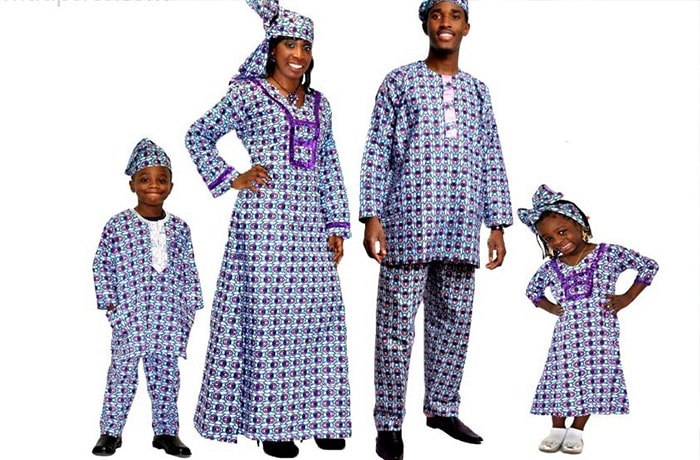 Traditional matching clothing for family