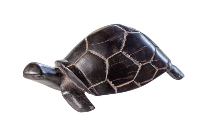 Wooden Carvings Reptile Black Tortoise 