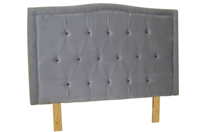 Vubwi Bed Base Headboard Grey