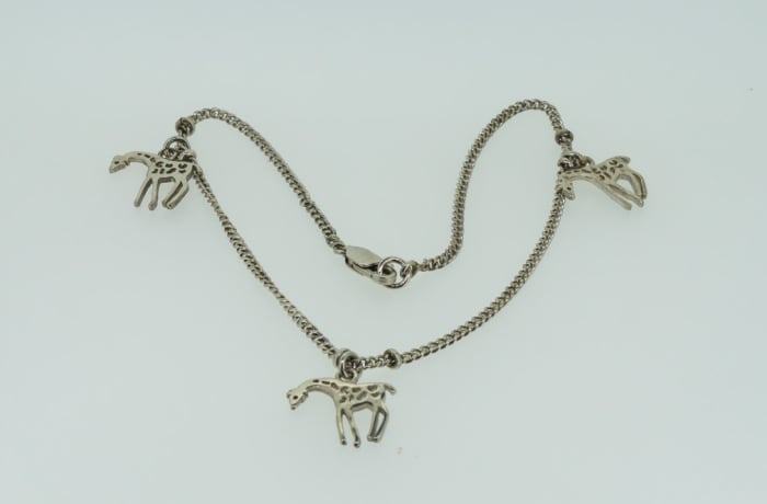 Silver Necklace with Giraffes image