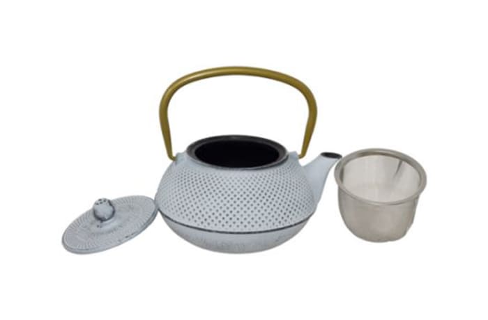 Qian Cast Iron White Teapot  - 800ml image