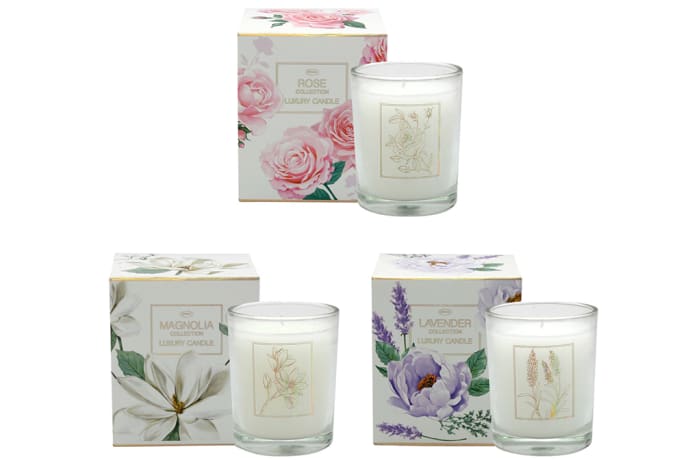 Lavender Magnolia & Rose Flowers Collection  Luxury Candles image