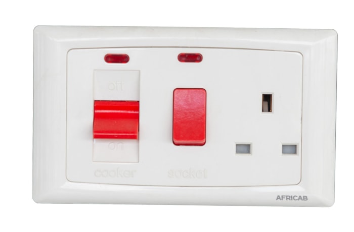 Long Wall Socket with Stove Switch and Indicator image