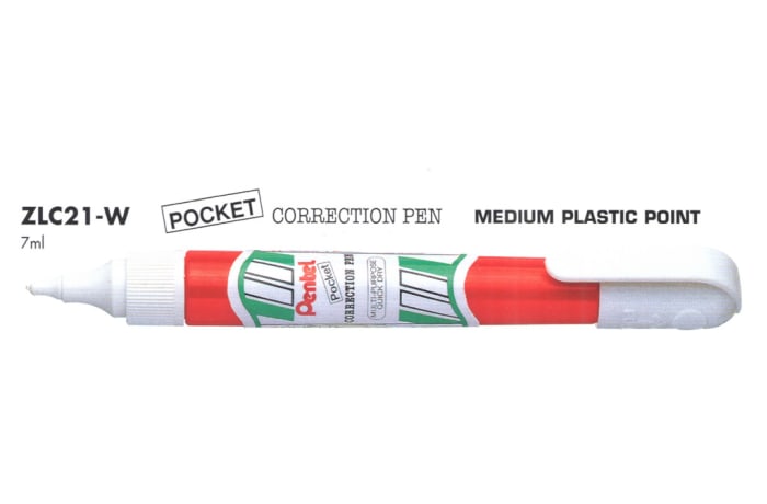 Correction Pens & Tape - ZLC21-W Pocket Correction Pen Medium Plastic Point  image