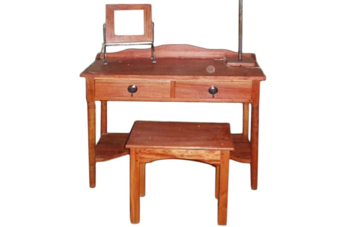 Dressing table with steel trim and knockers image