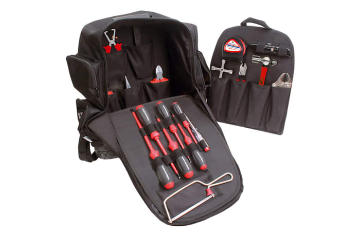 Toolkits and Tool Bags   Elbkbp-Pvc-Bk   20 Piece Budget Backpack Tool Kit image