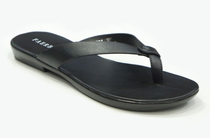 Faerbite Black Sandals - Thin Straps image