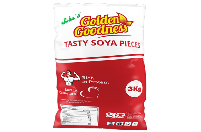 Seba's  Golden Goodness  Tasty Soya Pieces 3kg image