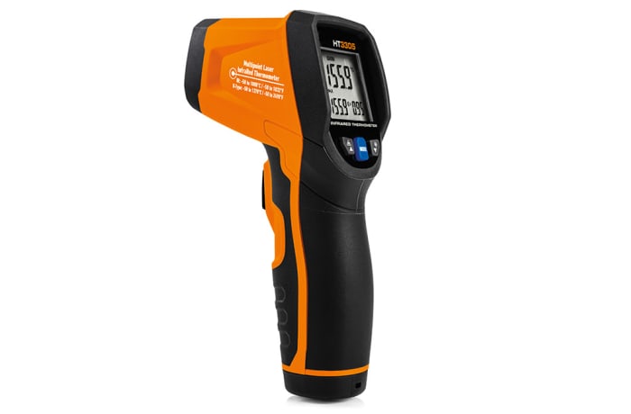 Thermometer Infrared with K Probe Multipoint Laser Infrared Thermometer Ht3305 image