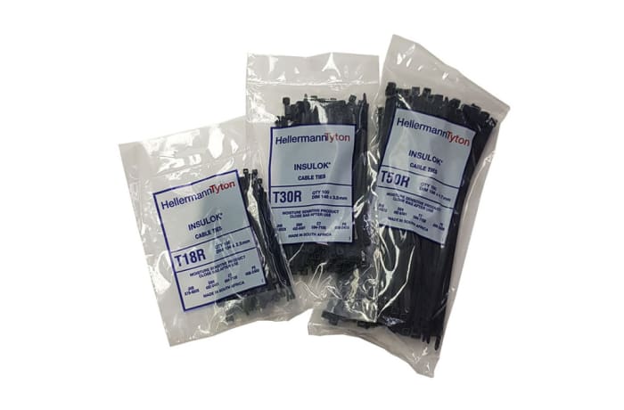 Insuloc Cable Ties Polyamide 6.6 Standard Black T18r/T30r/T50r image