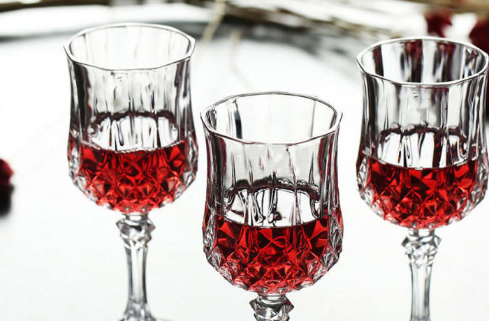 High foot red wine cup 6pcs per set - 1200473526 image