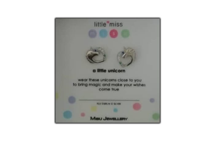 Fairy Tale Unicorn Stud Earrings - 925 Sterling Silver image