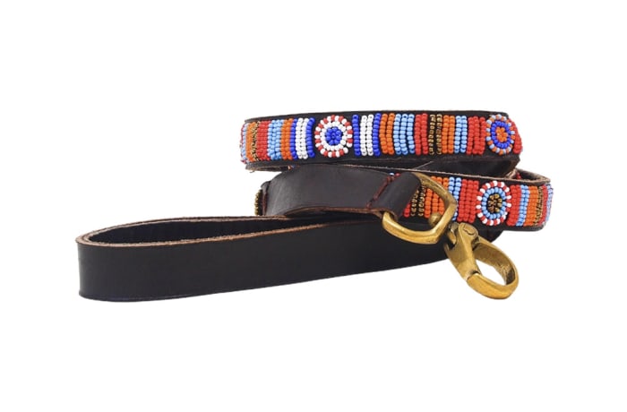 Leather Beaded Dog Collars - X Small image