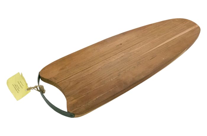 Chopping Blocks - Wooden Oval-shaped Chopping Board with Steel Handle image