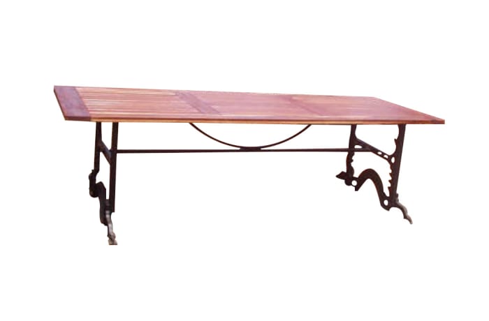 Dining table 8-seater cast iron legs image