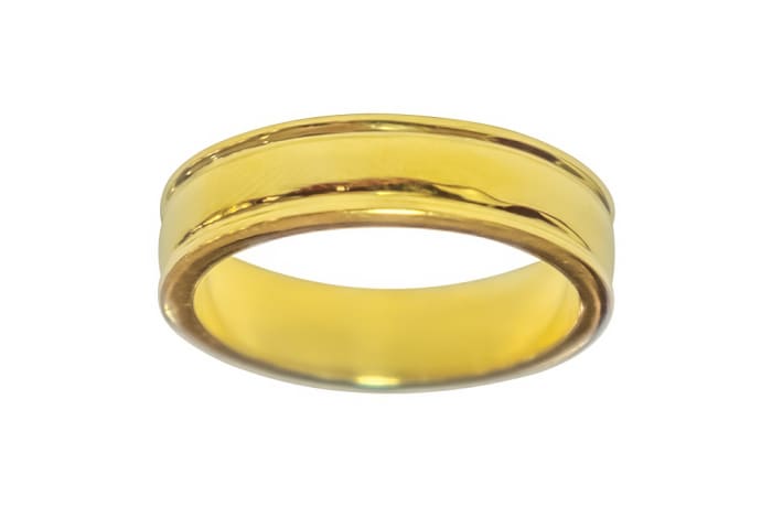 Men's Stylish Gold Wedding Ring Band  image