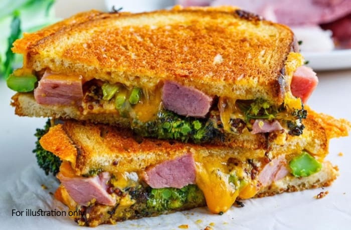 Ham with Egg and Cheddar Cheese Toastie - K85 image