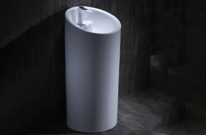 Bathroom sink - One-piece pedestal basin 100212345 B image