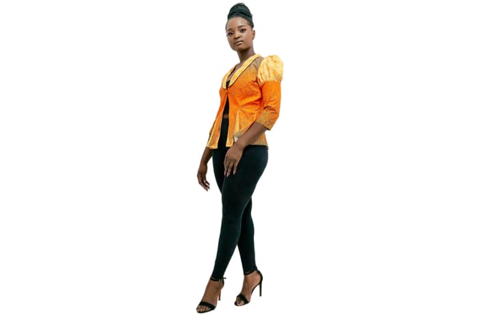 Orange Ankara Jacket image