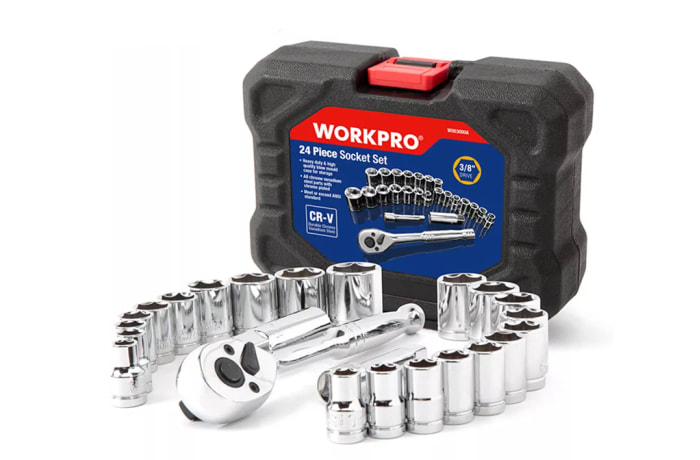  Workpro Torque Wrench Socket Tool Set - 24 Piece image