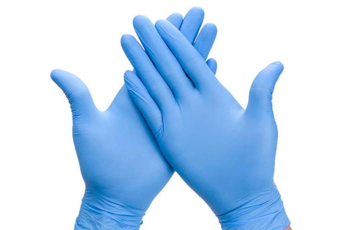 Protective latex gloves image