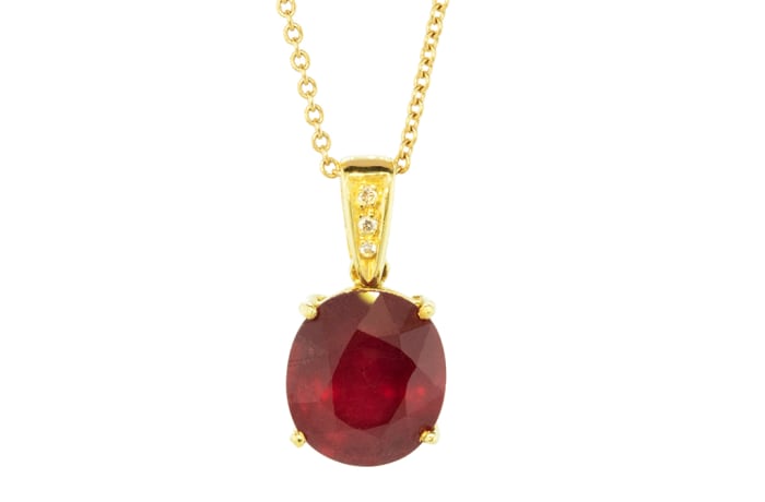 Yellow Gold  Ruby  Cage Pendant  image