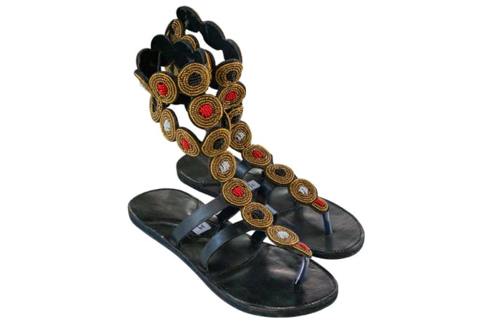 Tanzanian  Gladiator  Leather Slippers image