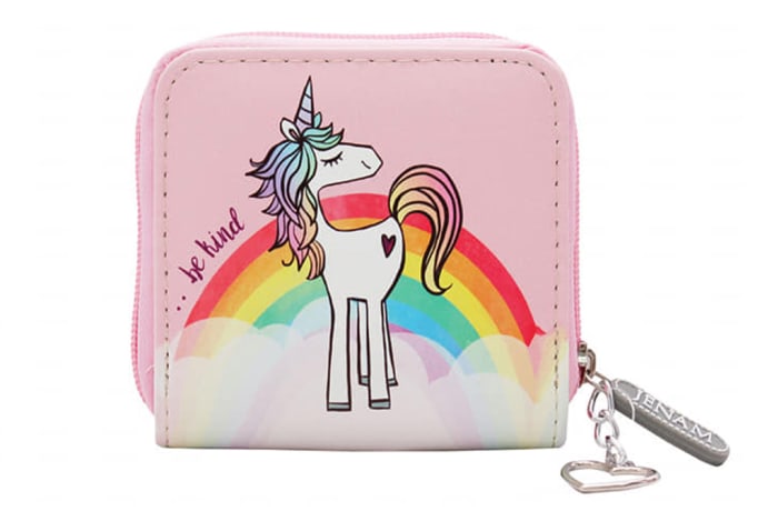 Unicorn Love  Rainbow Purse  - Blue & Pink image