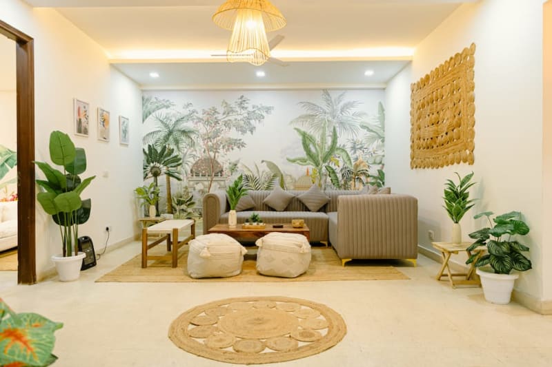 Tropical × Boho Luxe — Apartment in Chattarpur, South Delhi (photo 2)