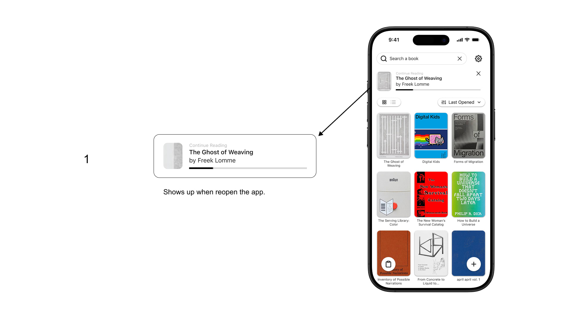 Readery iteration screen one