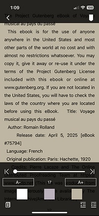 EPUB Reader screen two
