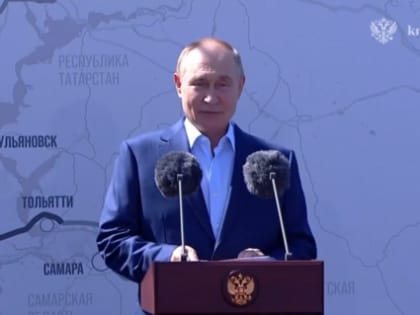 Владимир Путин принимает участие в церемонии открытия Климовского моста – видео