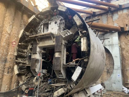 88 метров конструкций: монтаж тоннелепроходческого комплекса в зоне метростроя на улице Галактионовской  планируют завершить к середине апреля