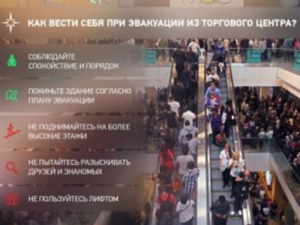 МЧС СО: прaвила безопасного поведения в торговом центре