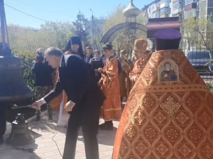 На новую звонницу Сызрани устанавливают колокола: слушаем их звучание