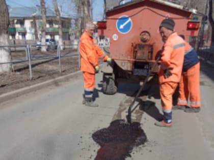 Ямочный ремонт литым асфальтом