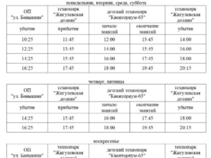 В Тольятти составили график работы автобусного маршрута № 17 «ОП ул. Баныкина-технопарк Жигулевская долина» на ближайший учебный год