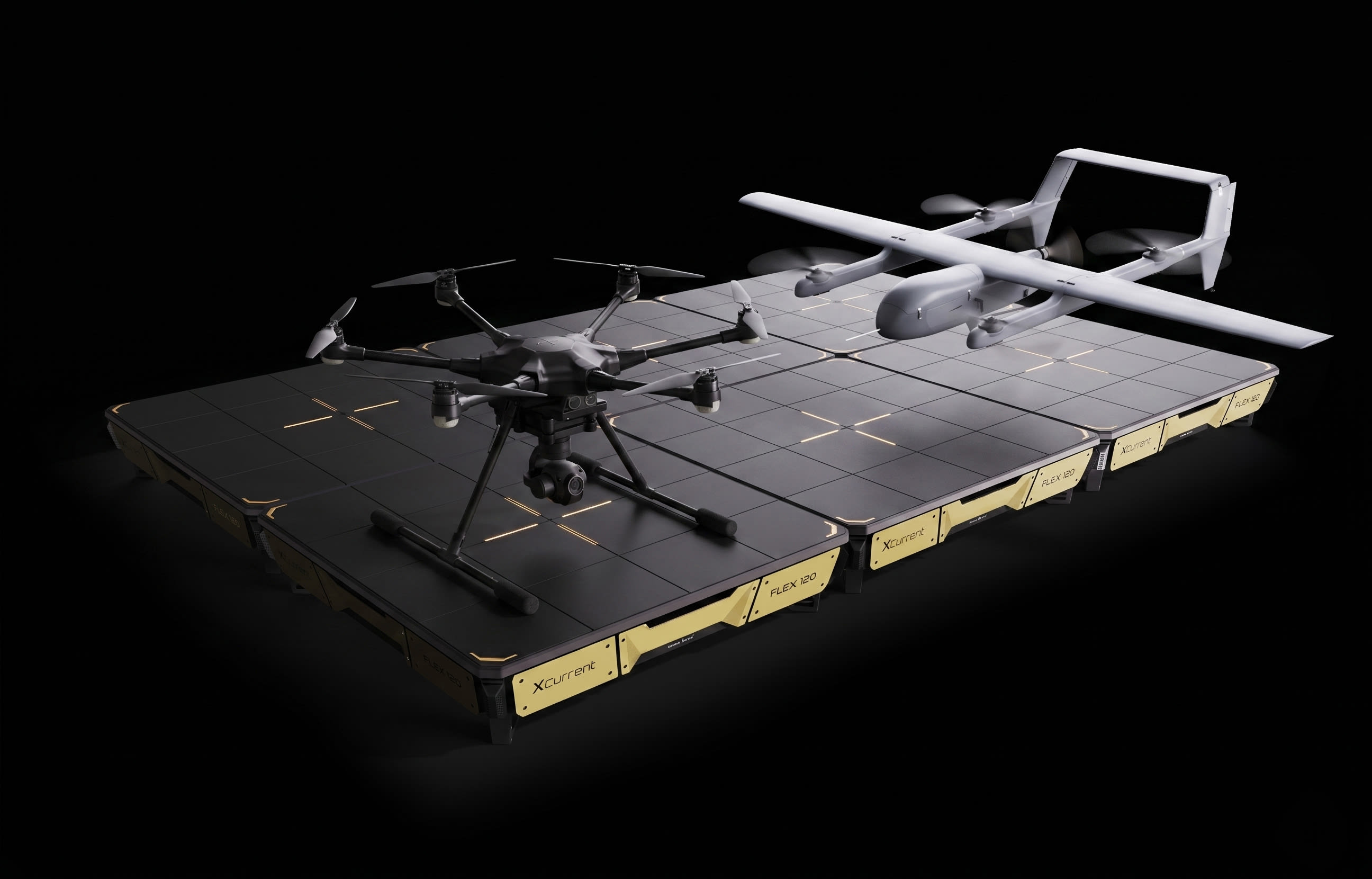 Multiple XPAD FLEX 100 modules composed into one continuous platform