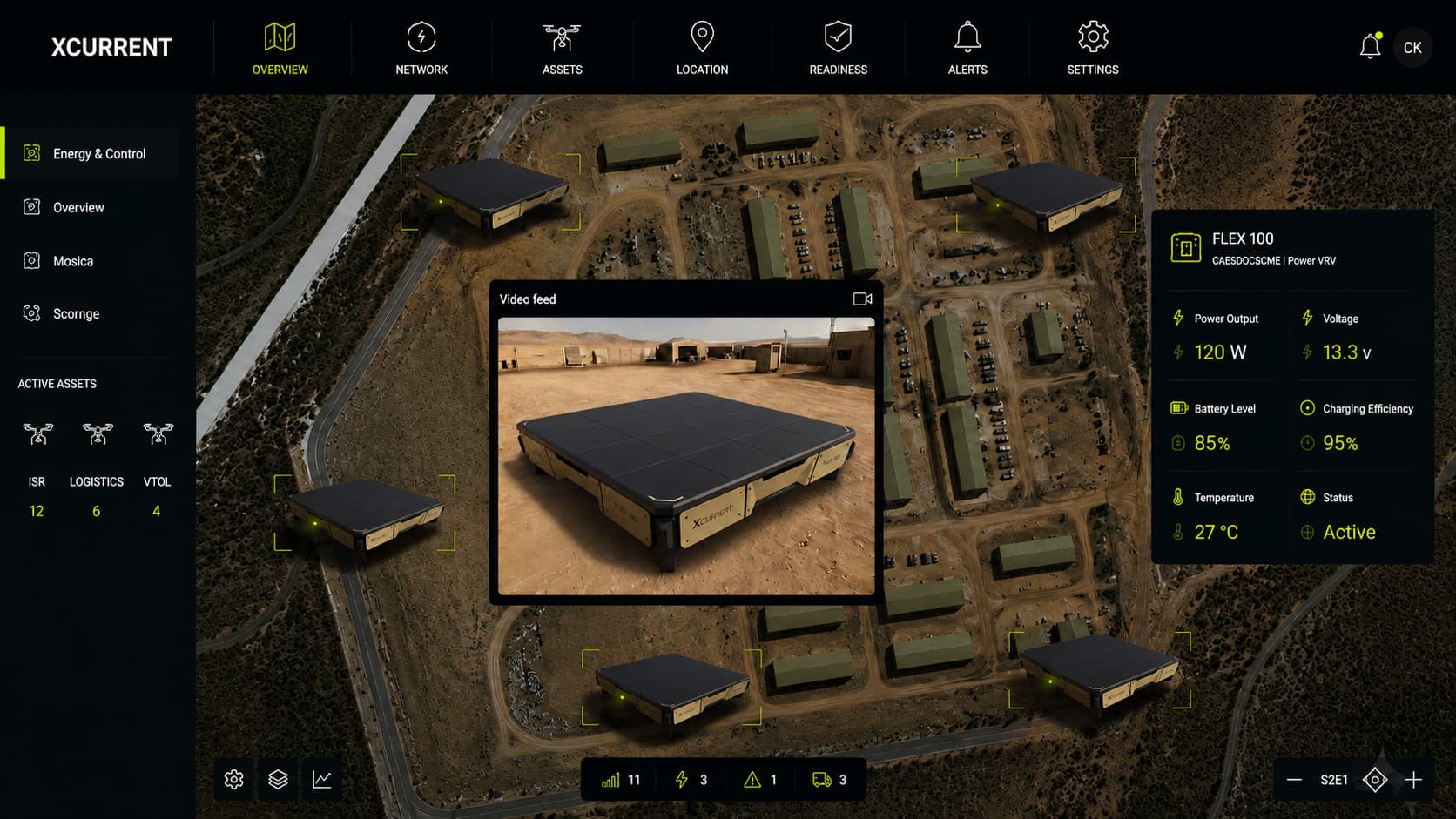 XCURRENT operational console: distributed autonomous assets and XPAD FLEX 100 managed from a single interface