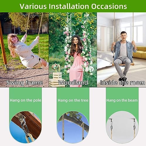 Vue 6 de Balancoire Exterieur Bois Enfant