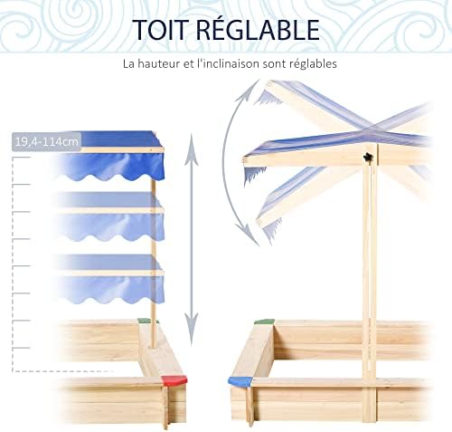 Vue 4 de Outsunny Bac Sable