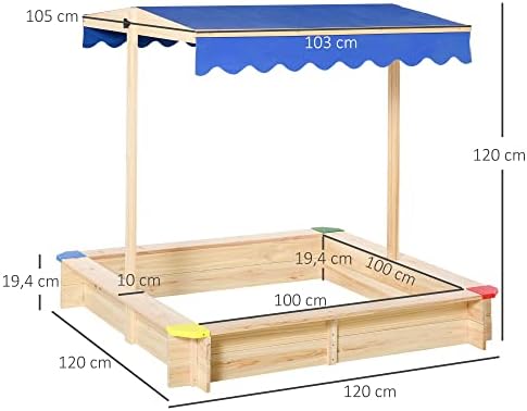 Vue 7 de Outsunny Bac Sable