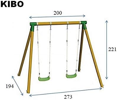 Vue 5 de Balancoire Double Masgames Kibo