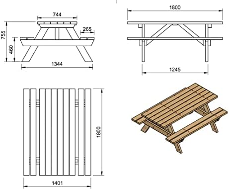 Vue 2 de Masgames Table De Piquenique