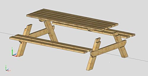 Vue 4 de Table De Piquenique En