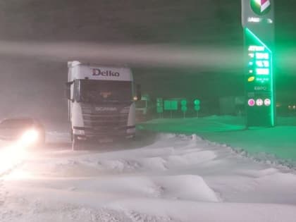 На трассе под Медногорском семью с двумя детьми спасли из снежного плена