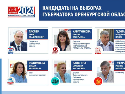 27 июня завершилось выдвижение кандидатов на должность губернатора Оренбуржья