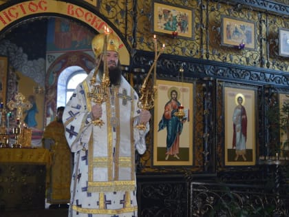 АРХИЕРЕЙСКОЕ БОГОСЛУЖЕНИЕ В ПРАЗДНИК СРЕТЕНИЯ ГОСПОДНЯ В НИКОЛЬСКОМ ХРАМЕ МЕДНОГОРСКА