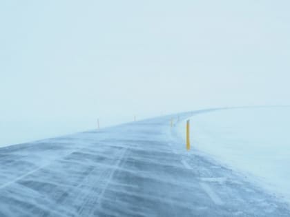 На трассе Оренбург – Орск наблюдается сильная метель