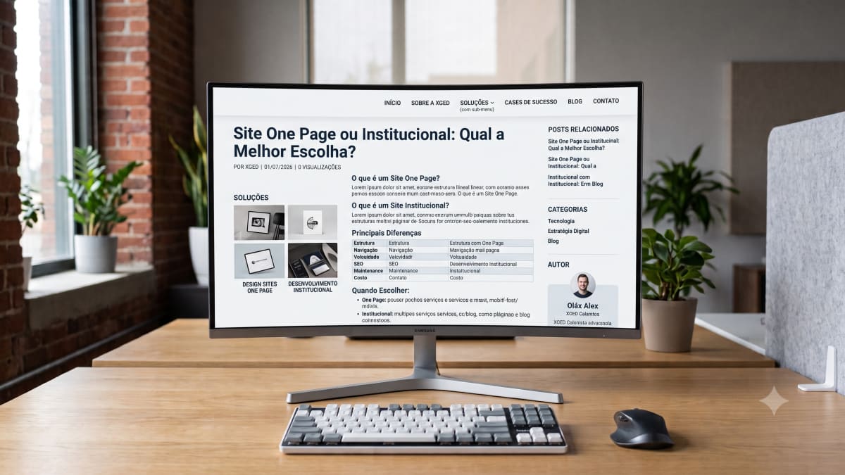 Site one page ou institucional: qual a melhor escolha?